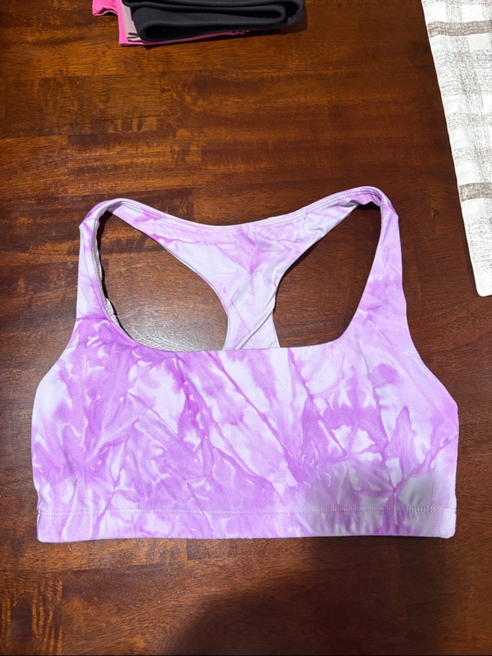 Purple Tie-Dye Sports Bra from Vitality